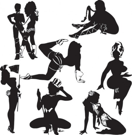 Silhouettes of girls 12 (1)