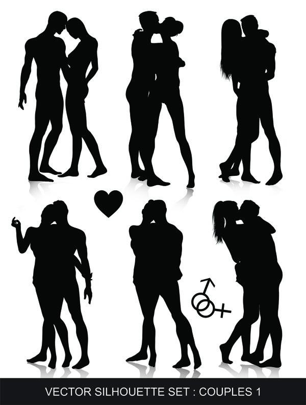 Couple Silhouettes Set1